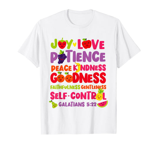 Christian Bible Verse Fruit Of The Spirit Galatians 5:22 T-Shirt