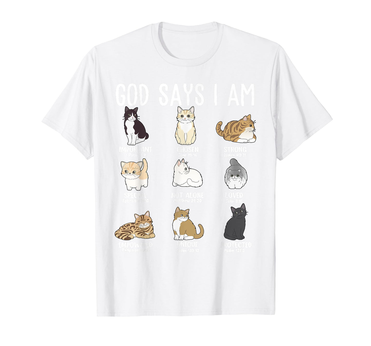 God Say Am Cat Christian Easter Teen Girl Toddler Mom Sister T-Shirt