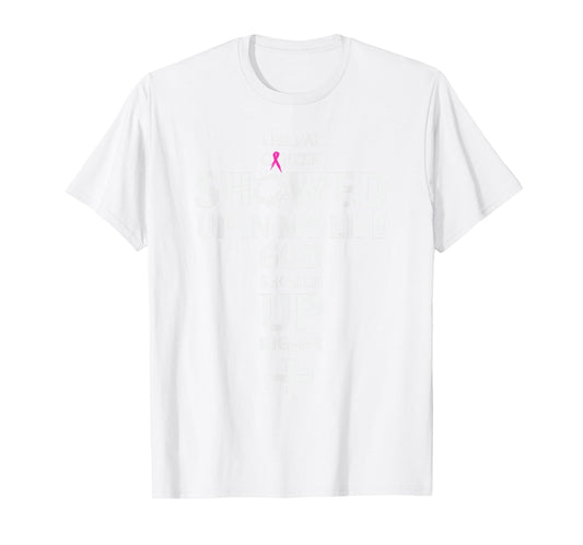 Breast Cancer Awareness God Showed Up Bigger Christian Cross T-Shirt
