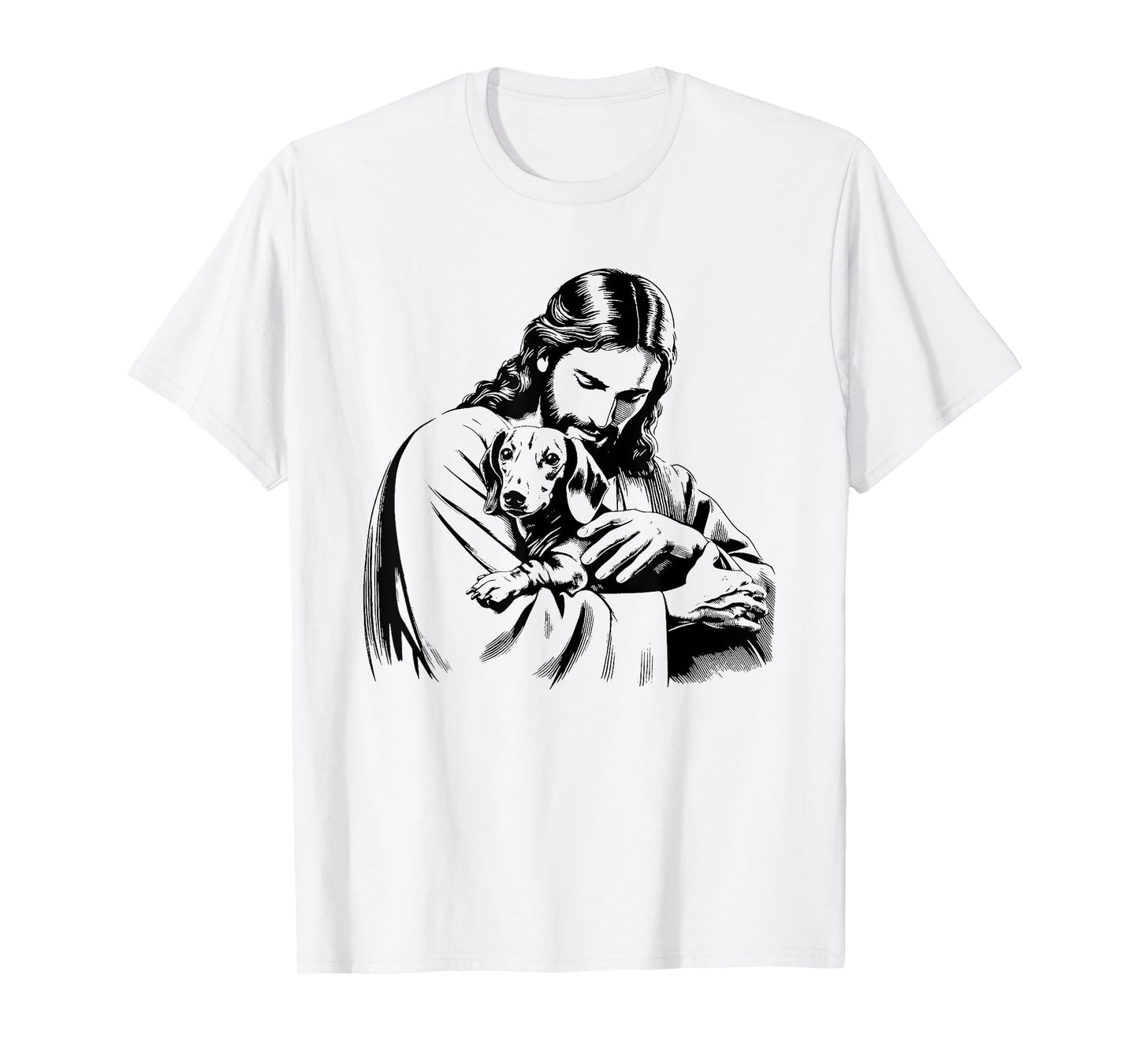 Jesus Dachshund Dog - Funny Christian Religious Dog Lover Men Women Kids T-Shirt