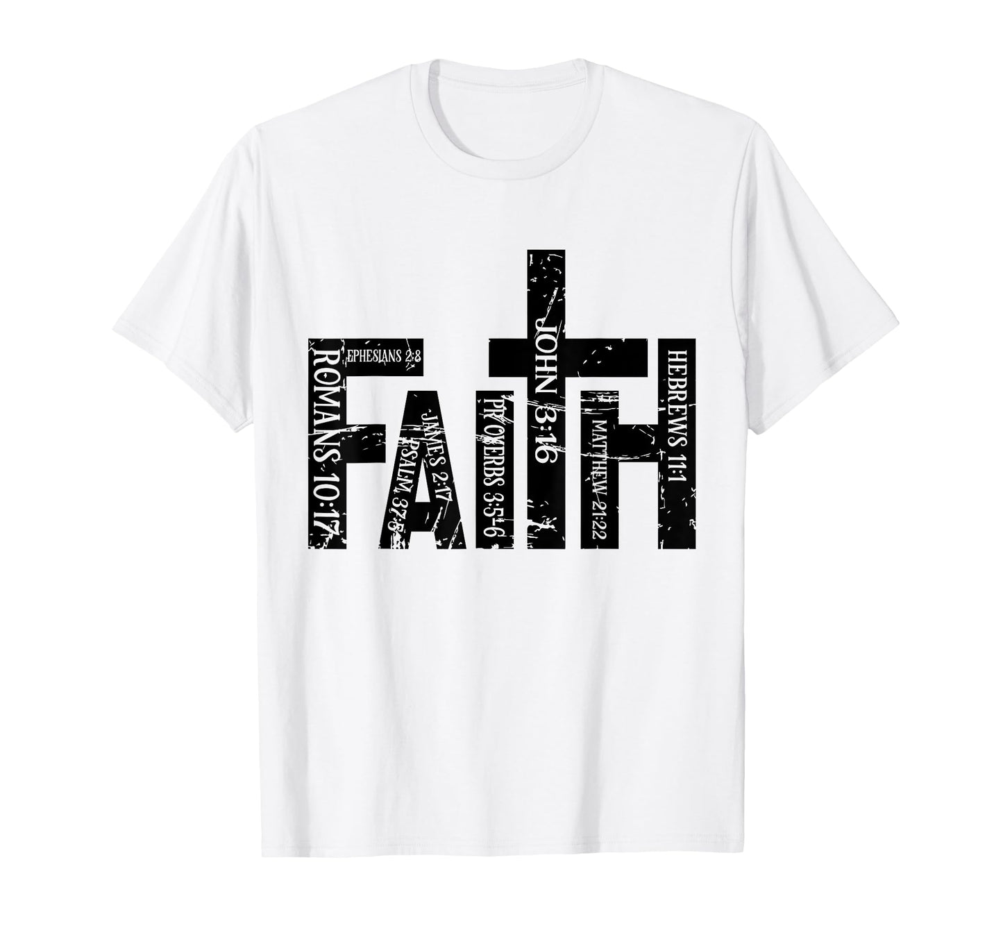 Christian Merch / Faith Bible Verses Cross Psalm Proverbs T-Shirt