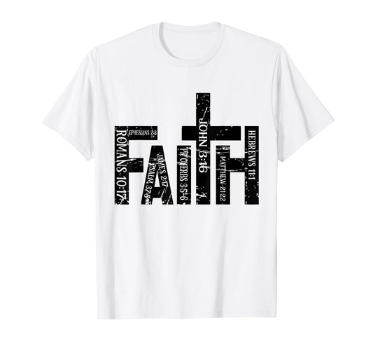 Christian Merch / Faith Bible Verses Cross Psalm Proverbs T-Shirt