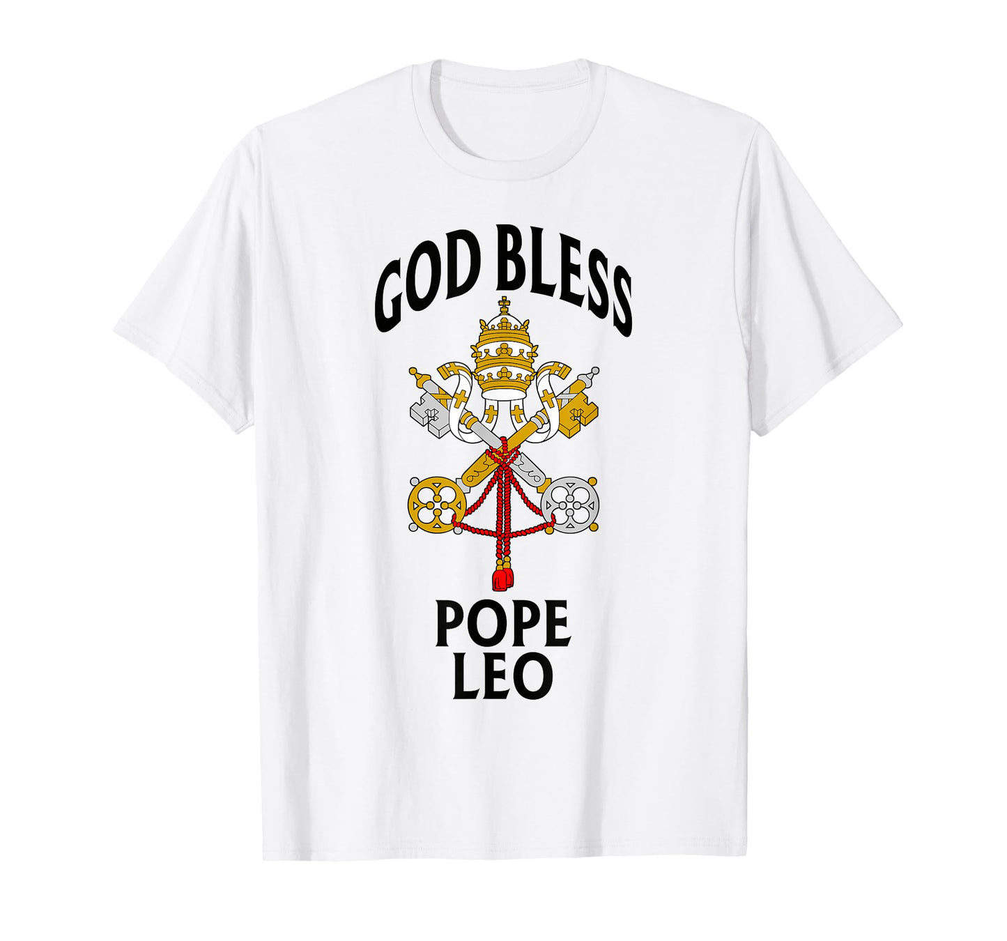 God Bless Pope Leo Vatican Crest Catholic Prayer Blessing T-Shirt