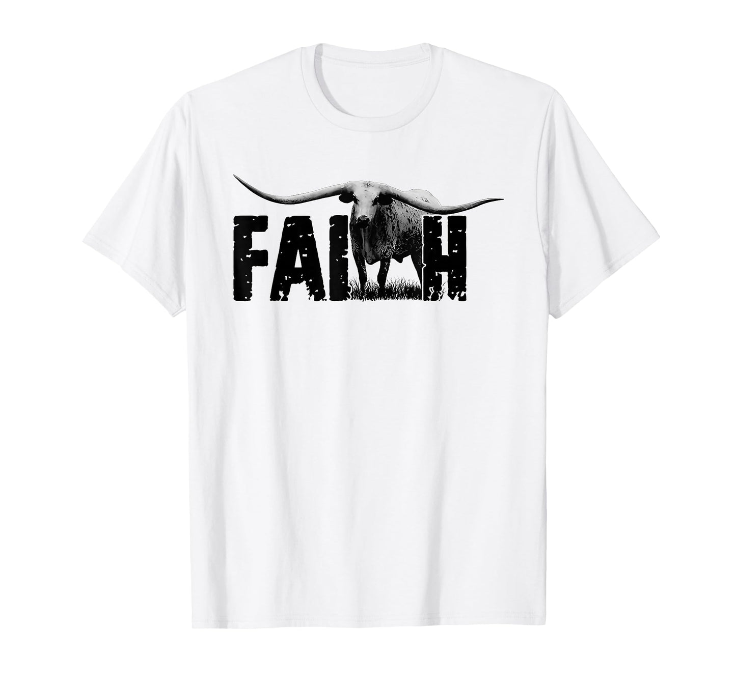 Faith Western Cow Funny T-Shirt