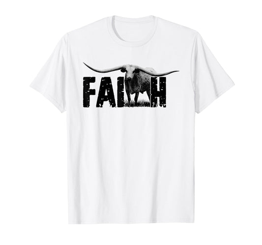 Faith Western Cow Funny T-Shirt