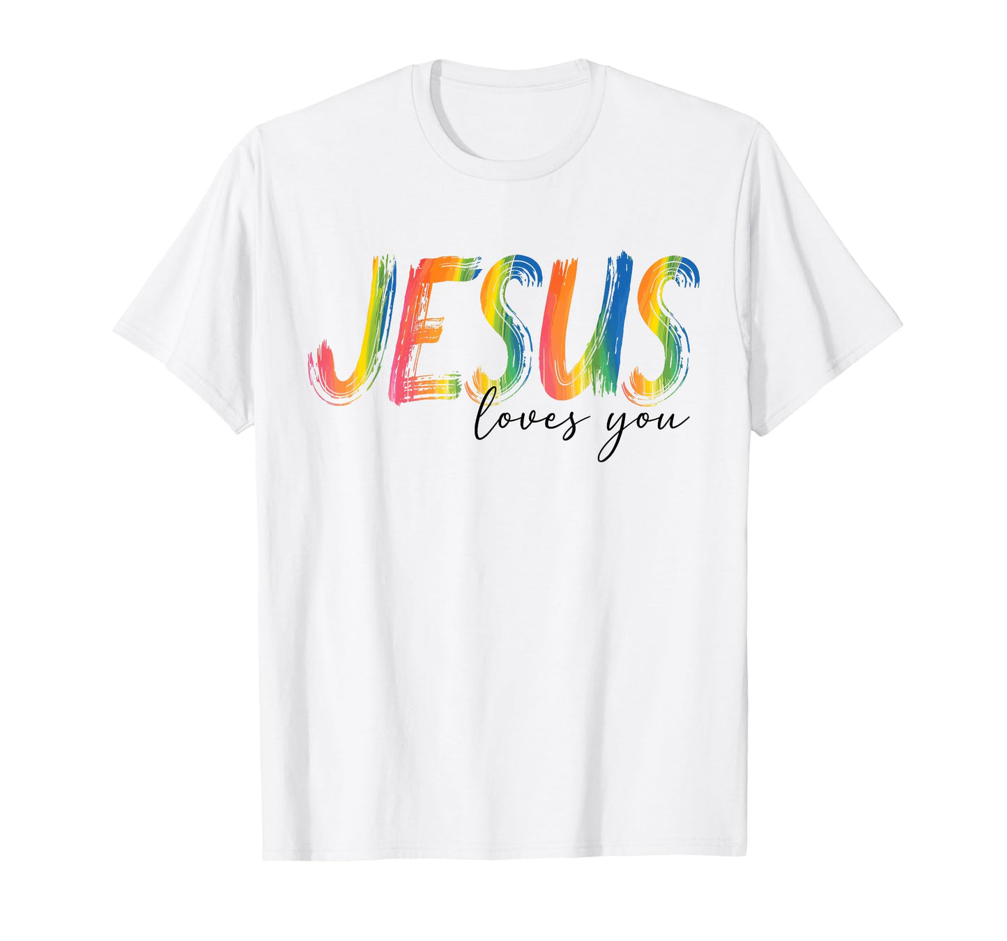 Jesus Loves You Christian Cross Faith Bible Verse Religious T-Shirt