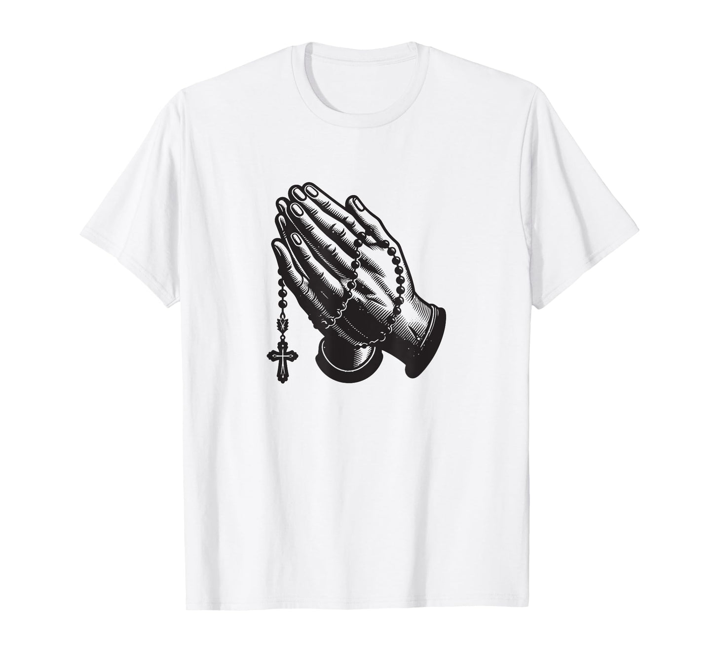 Praying Hands with Rosary T-Shirt