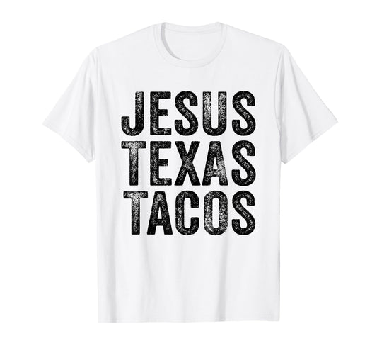Funny Best Friend Jesus Texas Tacos Food Cinco Mayo Retro T-Shirt