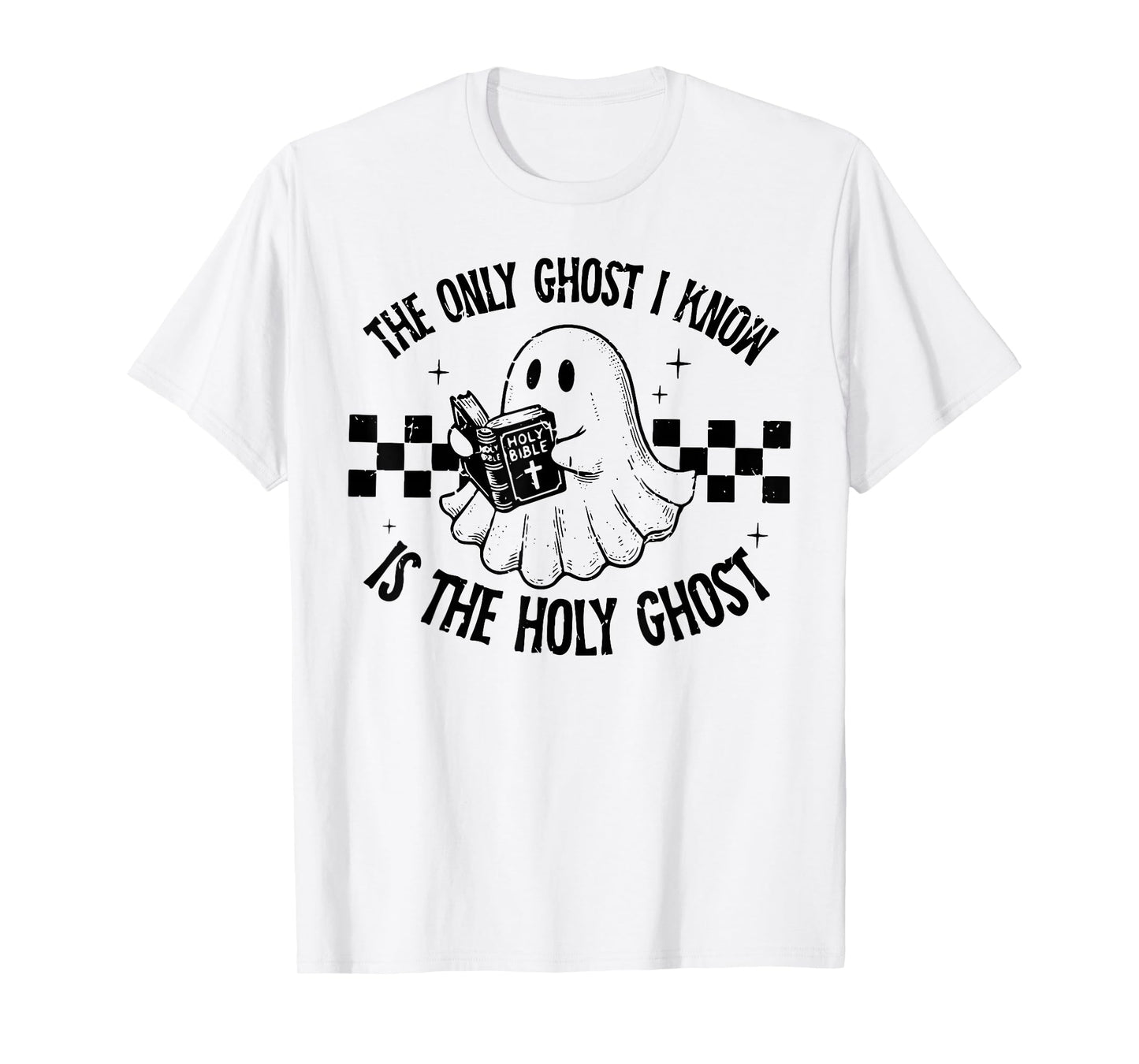 Retro Only Ghost I Know is The Holy Ghost Funny Halloween T-Shirt