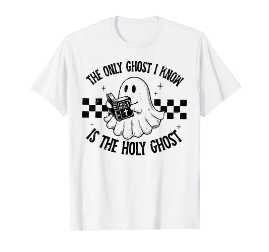 Retro Only Ghost I Know is The Holy Ghost Funny Halloween T-Shirt