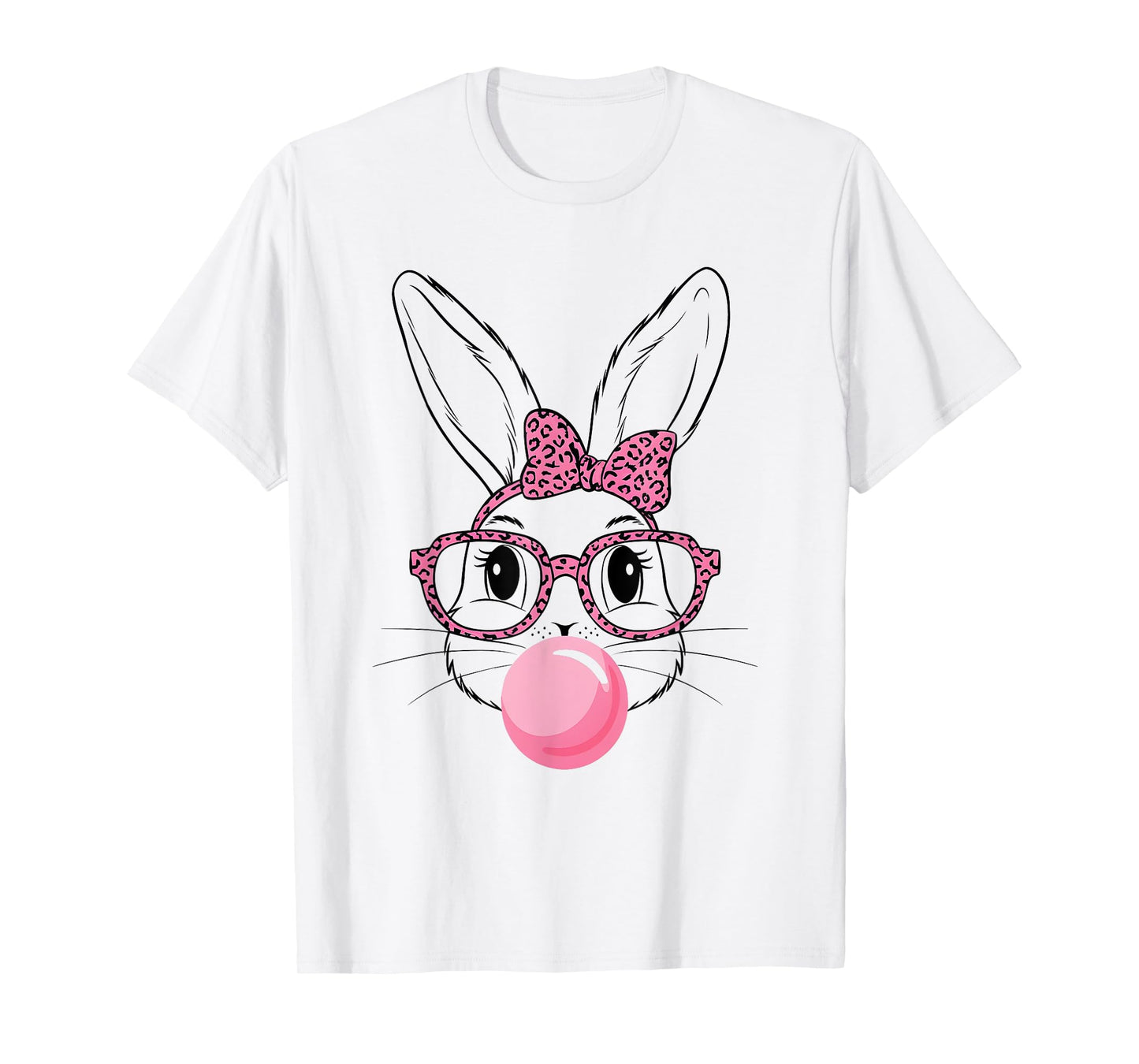 Cute Bunny Face Tie Dye Glasses Coquette Bow Easter Day T-Shirt