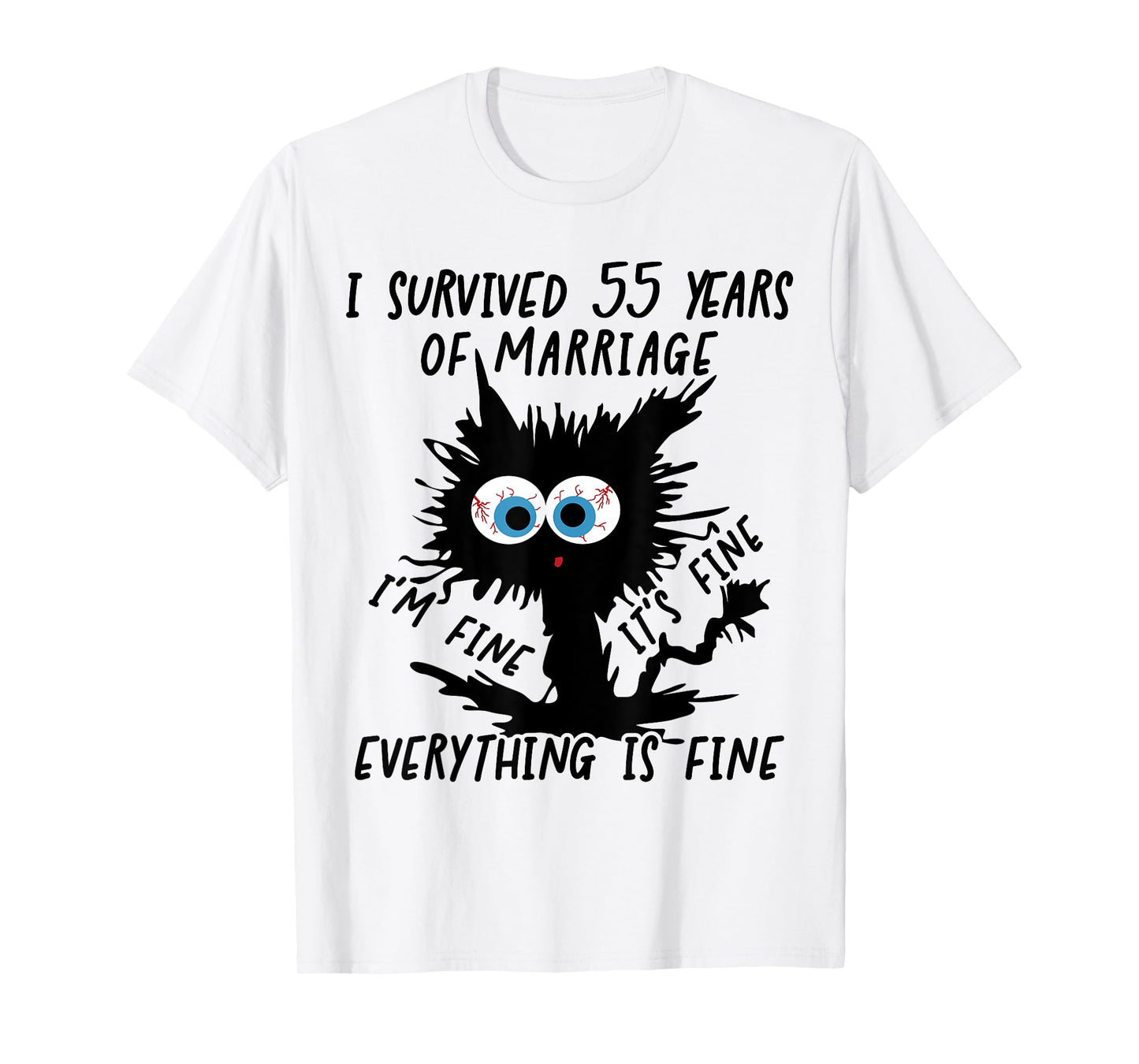 Emerald Wedding I Survived 55 Years Of Marriage T-Shirt
