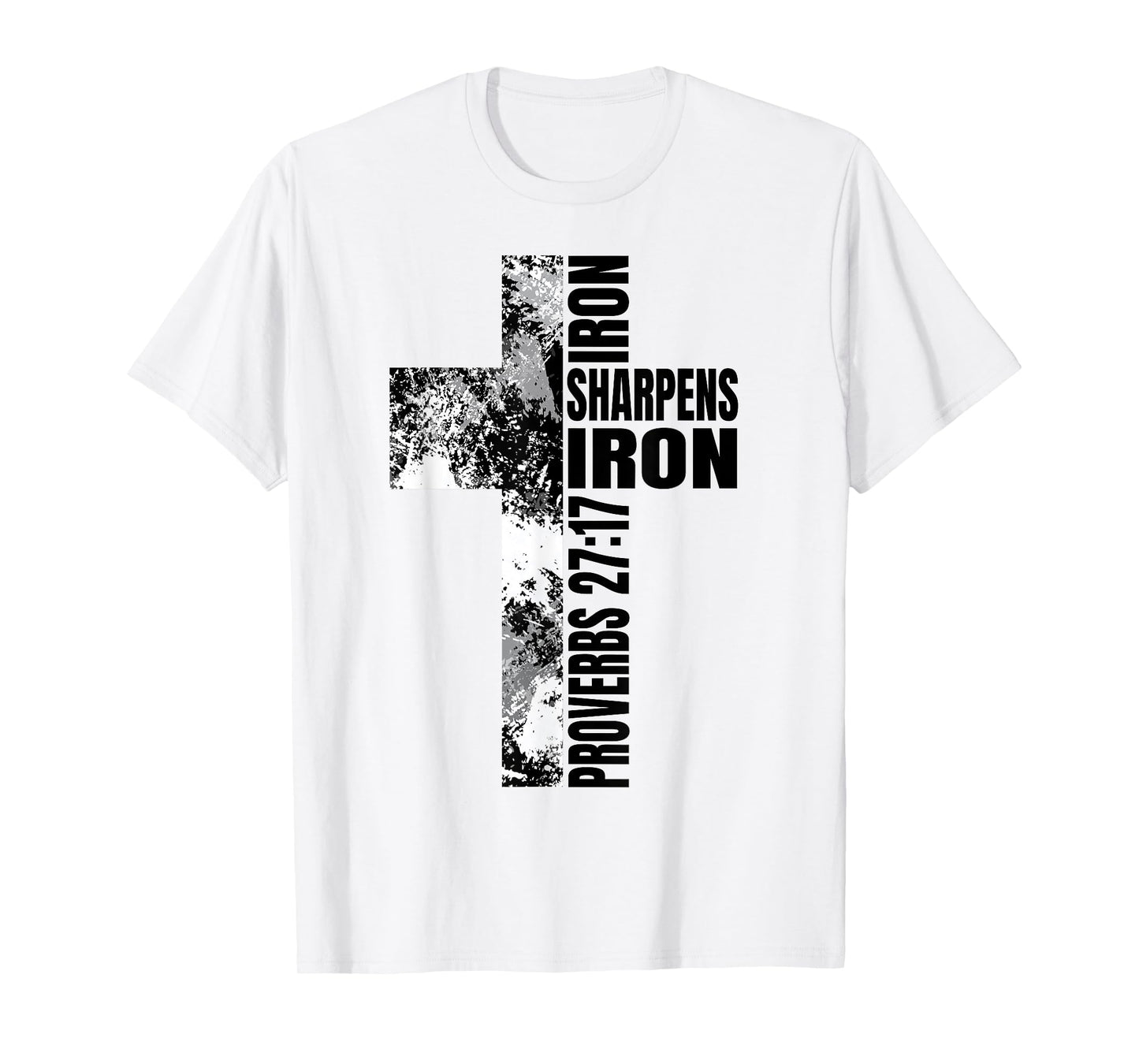 Religious Cross Iron Sharpens Iron Verse Christian Couples T-Shirt