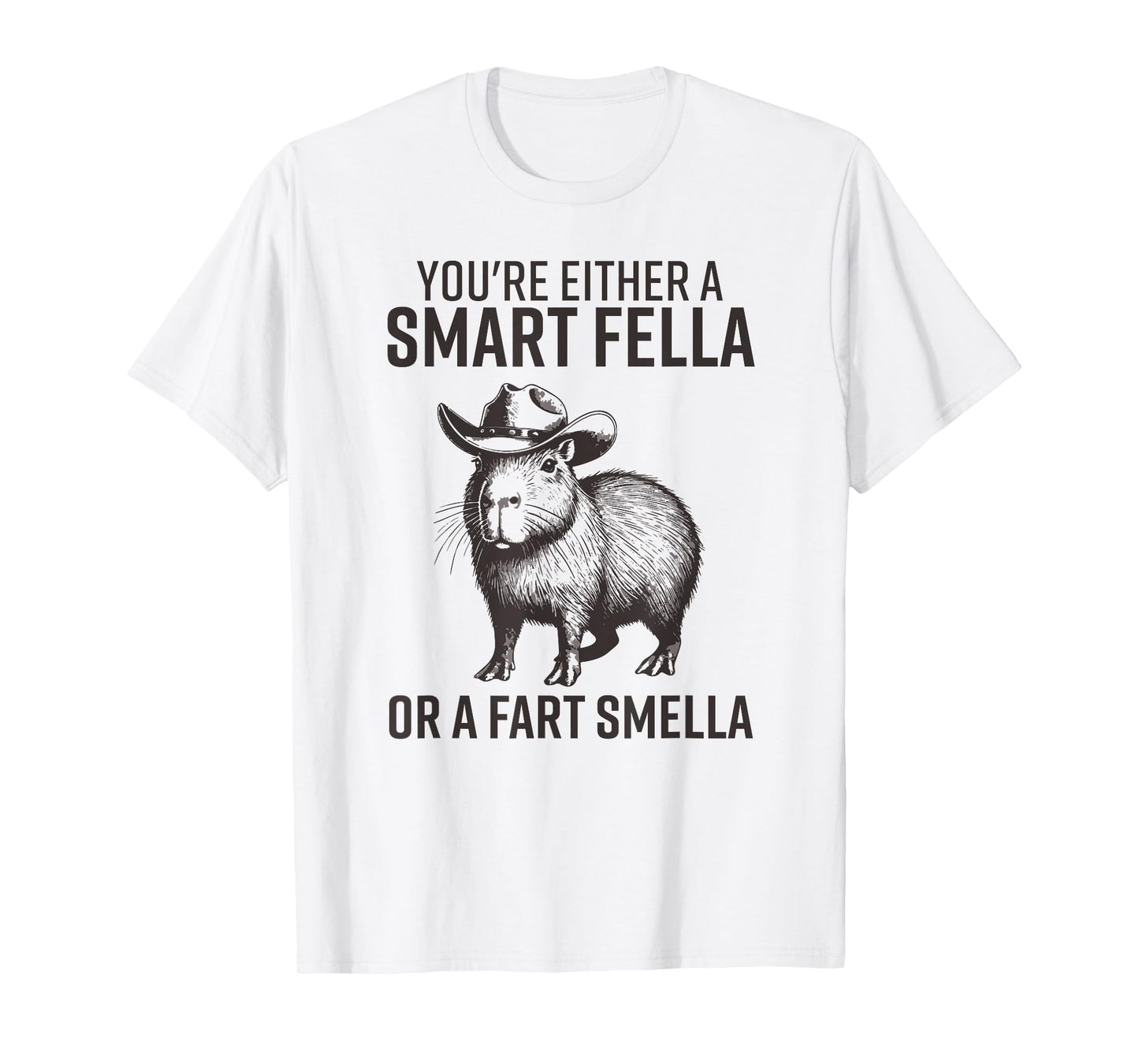 You're Either A Smart Fella Or A Fart Smella Funny Capybara T-Shirt