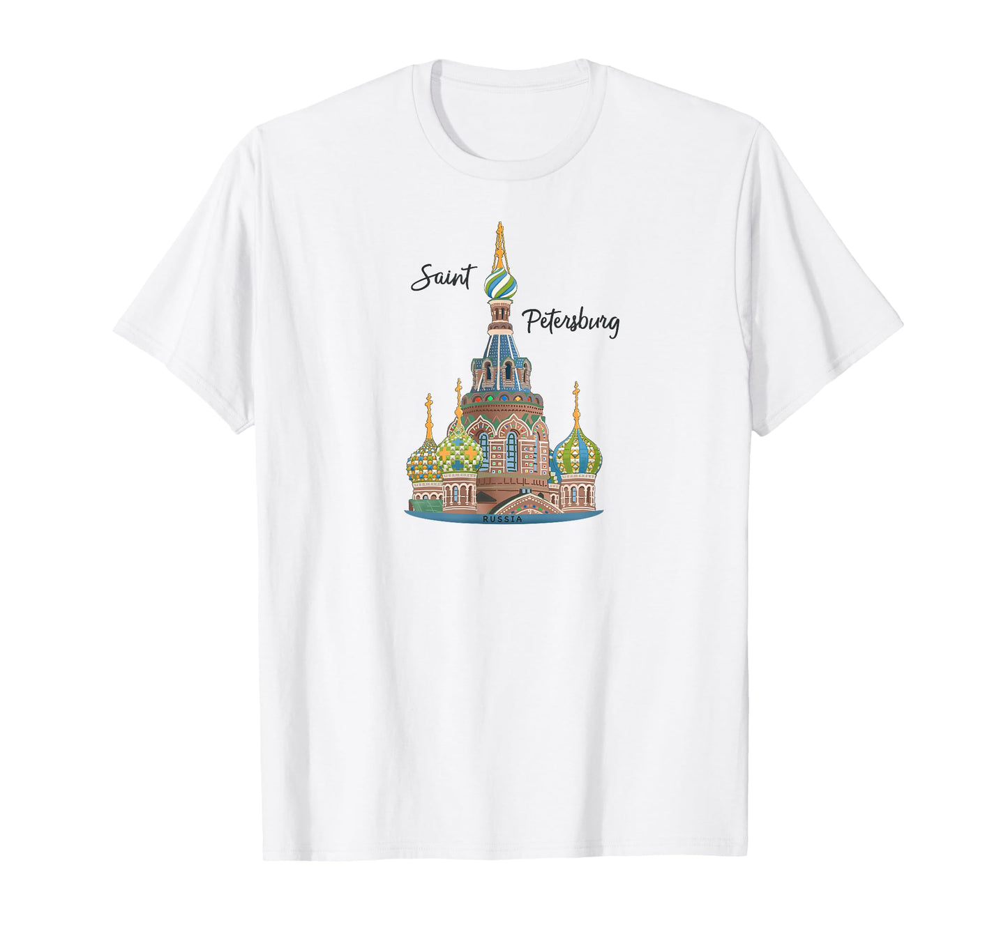 St. Petersburg, Russia, Church of the Resurrection, drawing T-Shirt