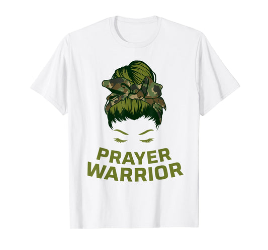 Prayer Warrior Women Faith God Jesus Christian T-Shirt
