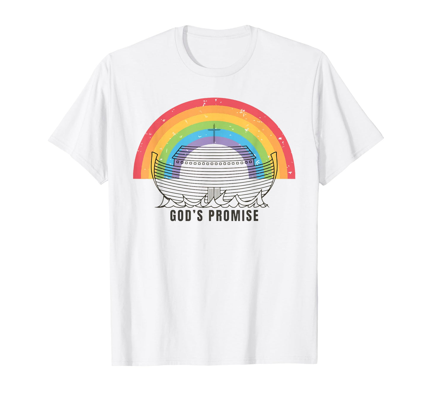 God's Promise Rainbow Boat T-Shirt