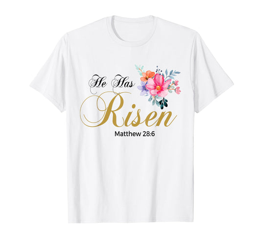 He Has Risen Jesus Religous Easter Sunday Christian Jesus T-Shirt