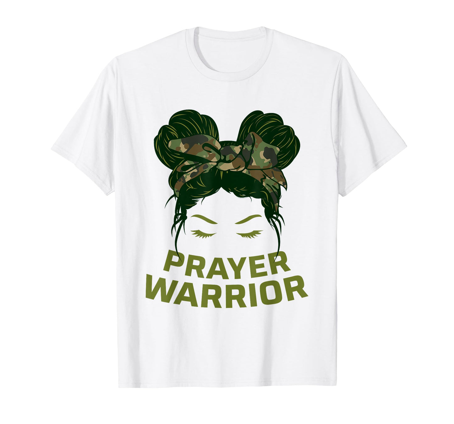 Prayer Warrior Teens Girls Camo Faith God Jesus Christian T-Shirt