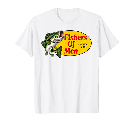 Fishers of Men Matthew 4-19 Bible Christian Fishing Lovers T-Shirt