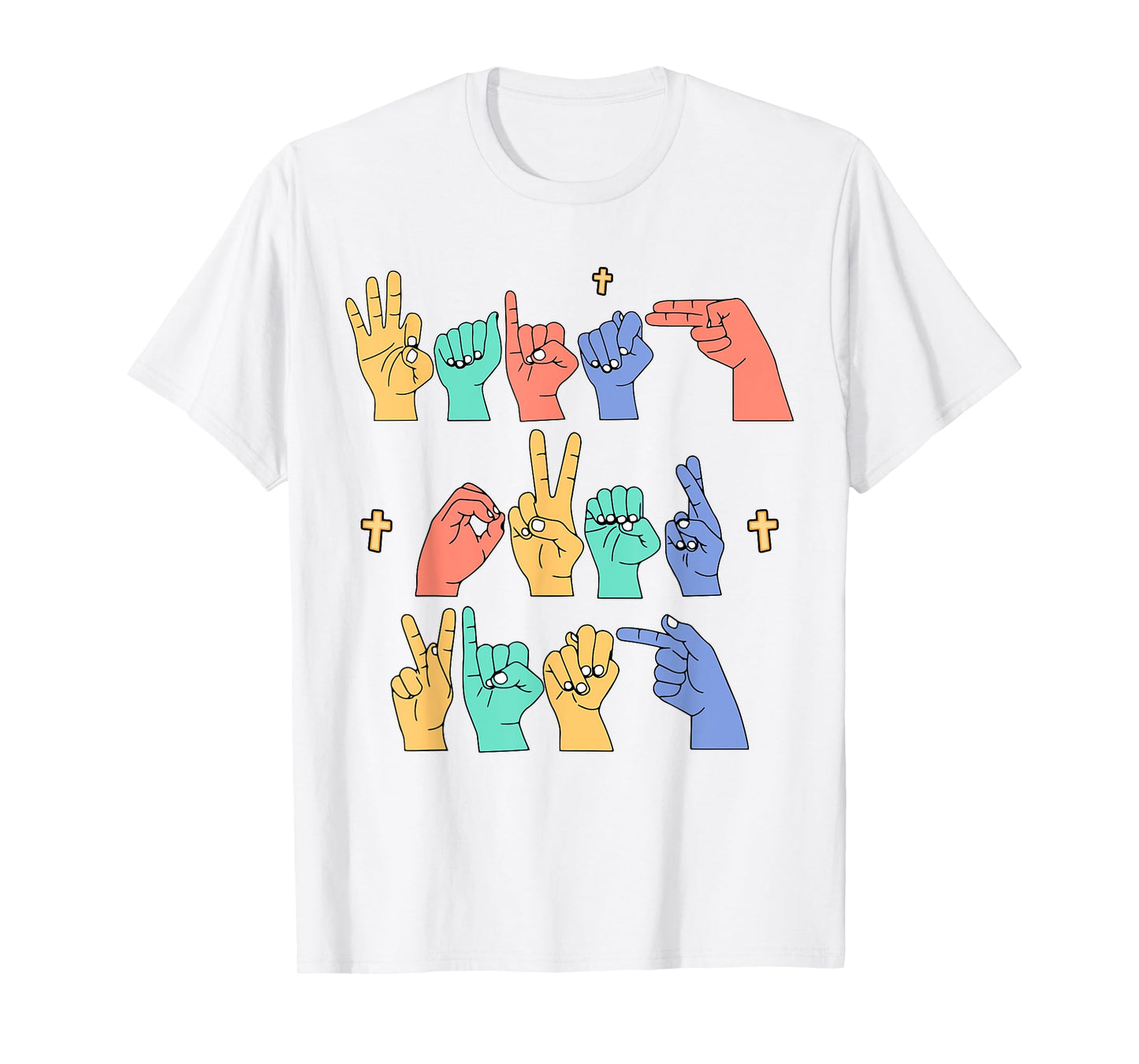 Faith Over Fear ASL Christian Jesus Toddler Sign Language T-Shirt