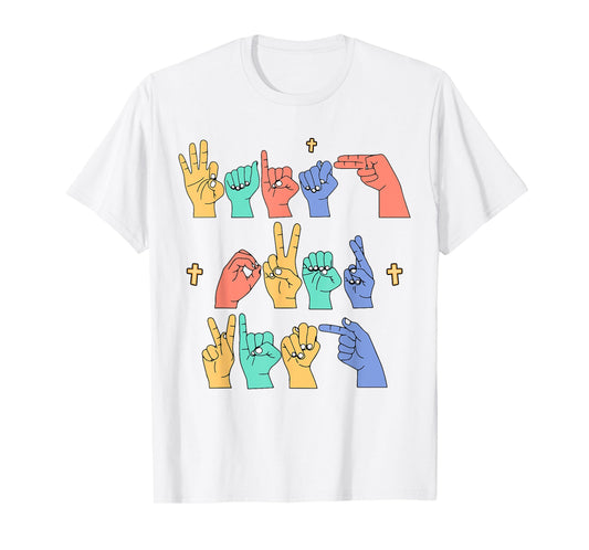 Faith Over Fear ASL Christian Jesus Toddler Sign Language T-Shirt