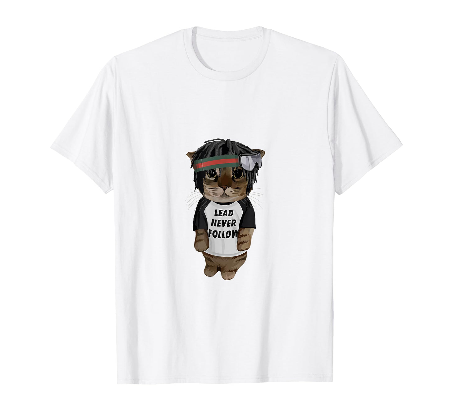 Lead Never Follow Cat Men Women T-Shirt
