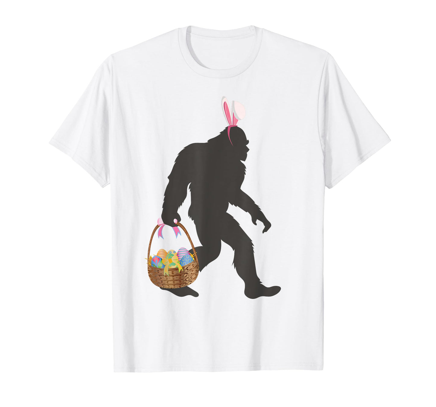 Funny Bigfoot Easter Grey T-Shirt - Classic Fit, Round Neck, Short Sleeve