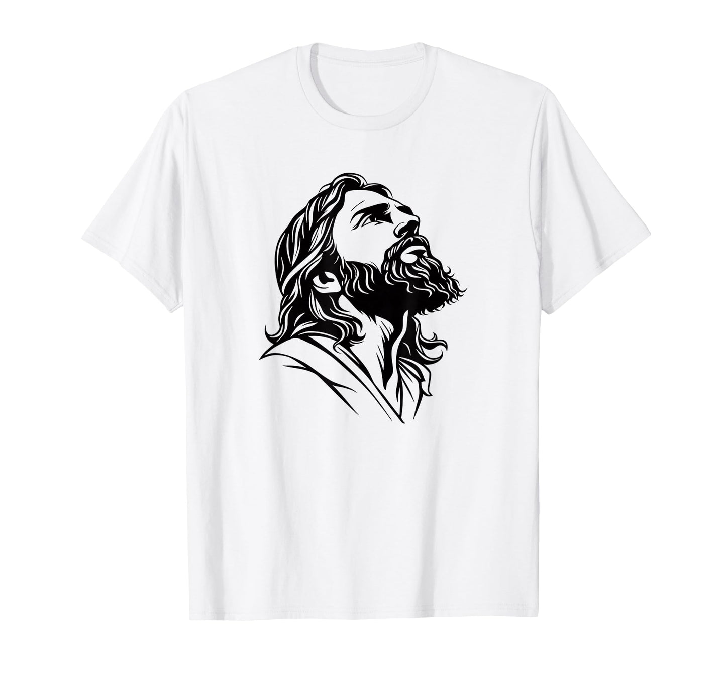 Illustration of Jesus Christ Funny Face of Jesus Tee T-Shirt