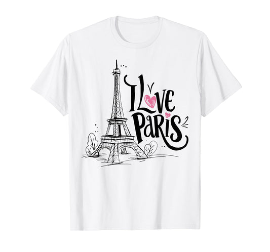 Eiffel Tower Paris Girls Guys Travel Holiday France Souvenir T-Shirt