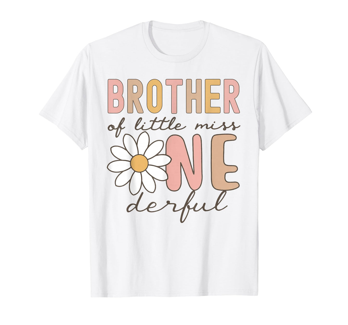 Brother of Little Miss Onederful First Birthday Daisy Family T-Shirt