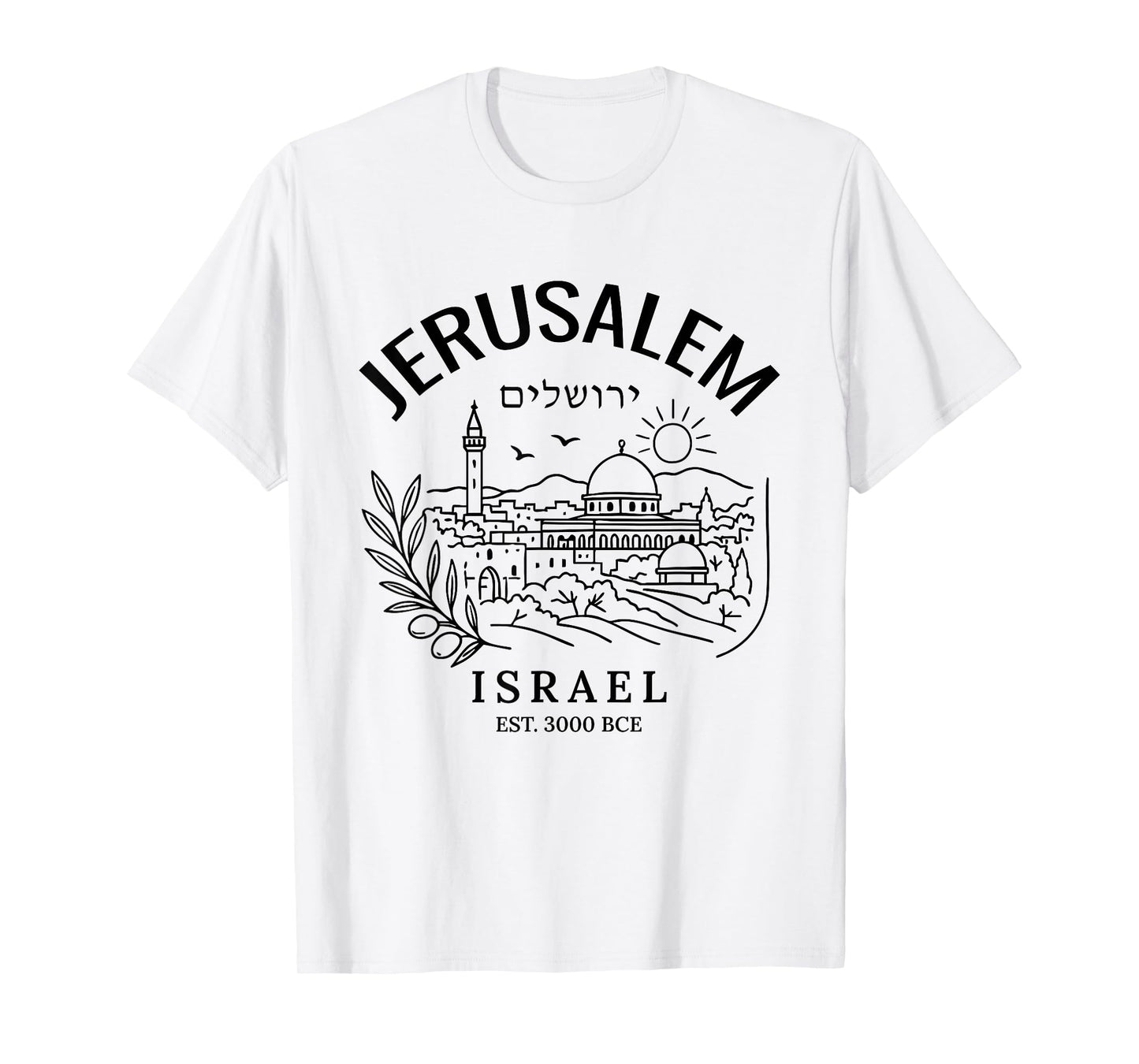 Jerusalem Holy City Israel City of David Biblical Roots T-Shirt