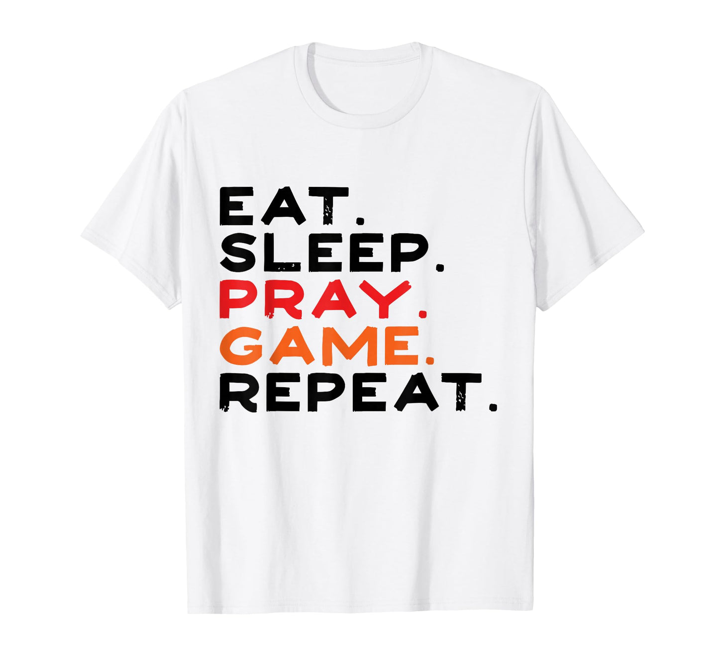 Eat Sleep Pray Game Repeat Retro Vintage Funny Gaming Boys T-Shirt