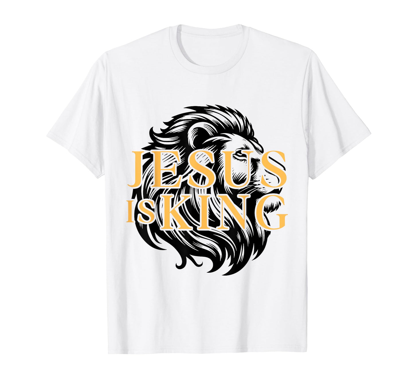 Jesus Is King Christian Lion Graphic T-Shirt