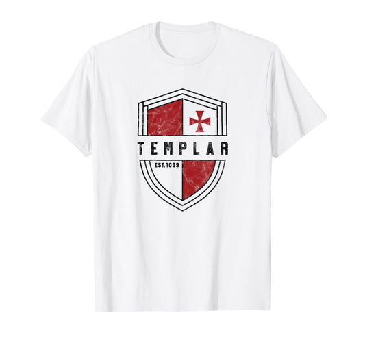 Templar Cross and Shield Vintage Medieval Cruise T-Shirt
