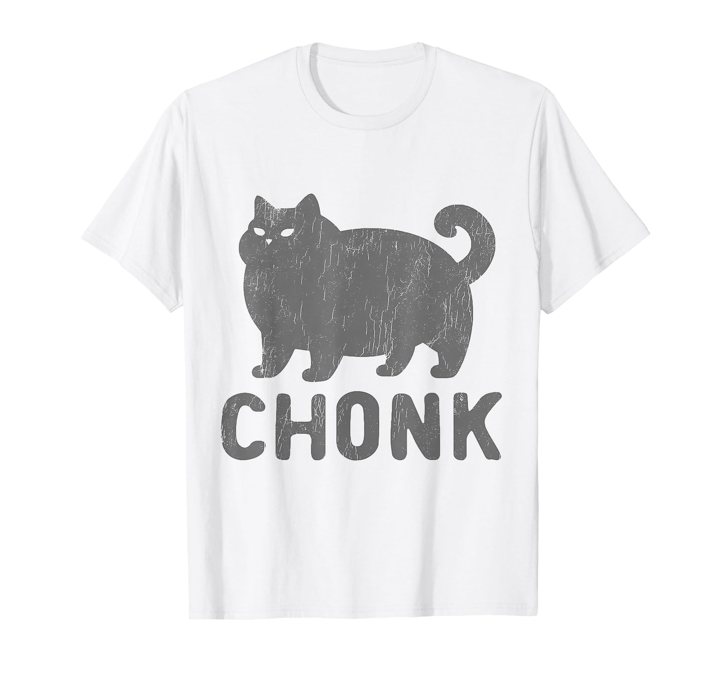 Chunk Black Cat Chubby Funny Chonky Meme Animal Cats Lover Men Women T-Shirt