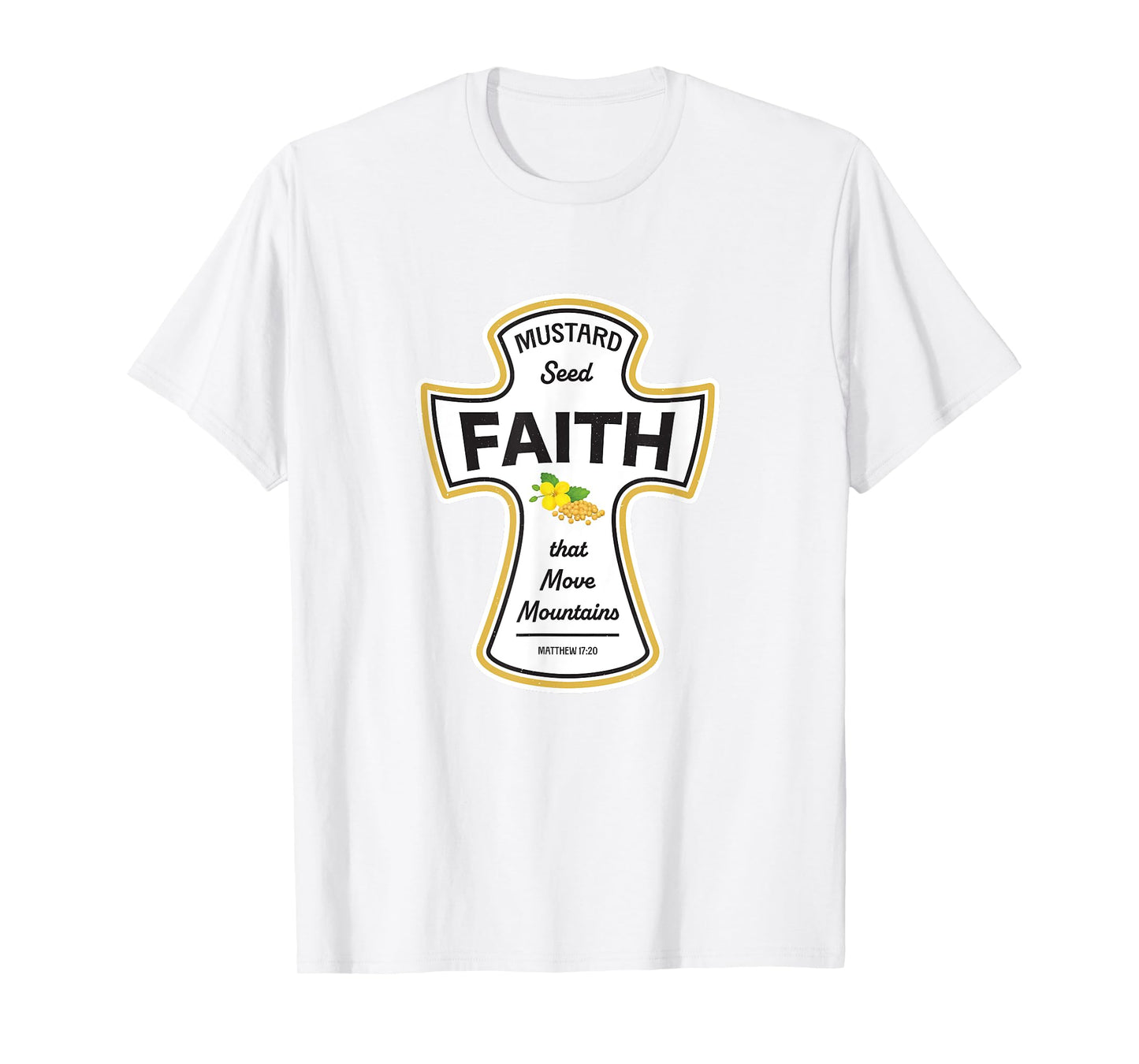 Mustard Christian Shirt - Faith Seed of Mustard Jesus Bible T-Shirt