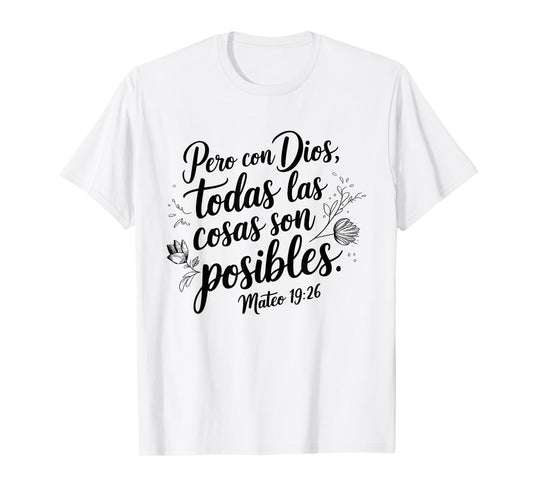 Bible Verse Design for Men Women in Spanish - Spanish Bible T-Shirt