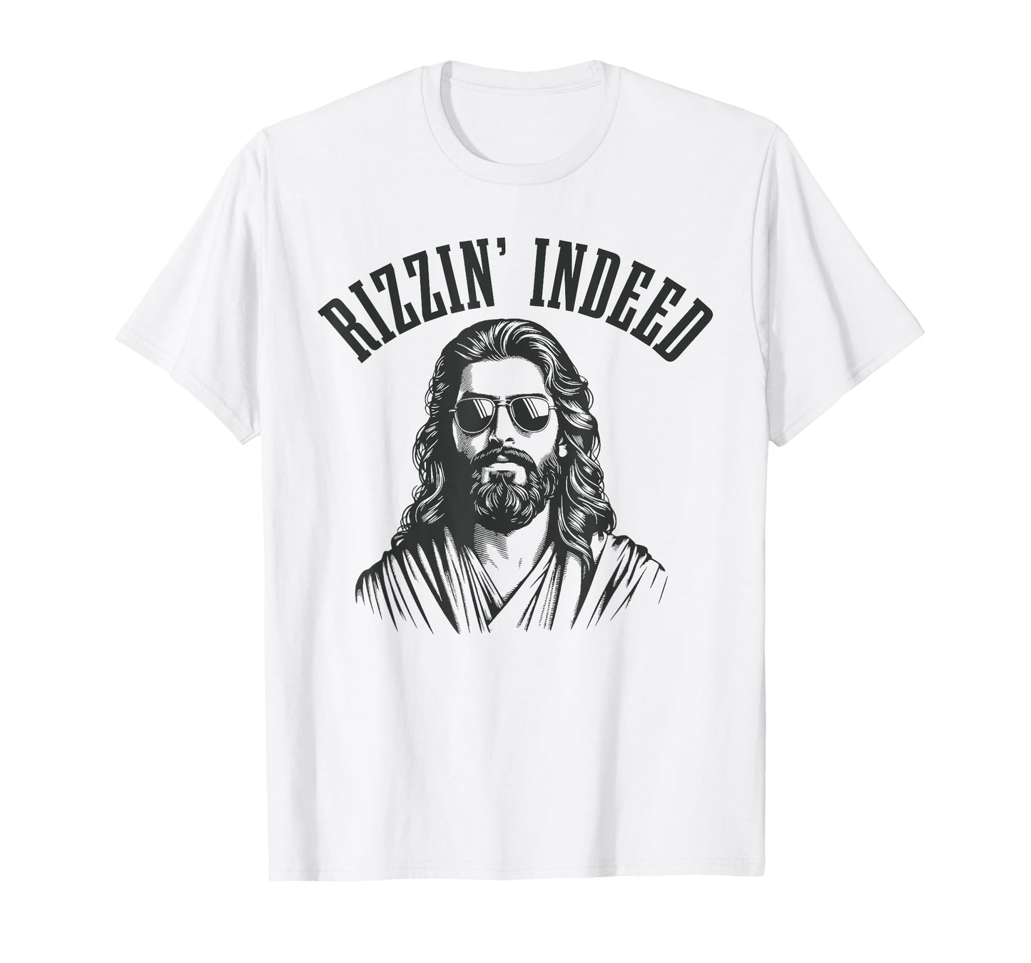 Rizzin' Indeed Funny Jesus He Is Rizzin' Easter Christian T-Shirt