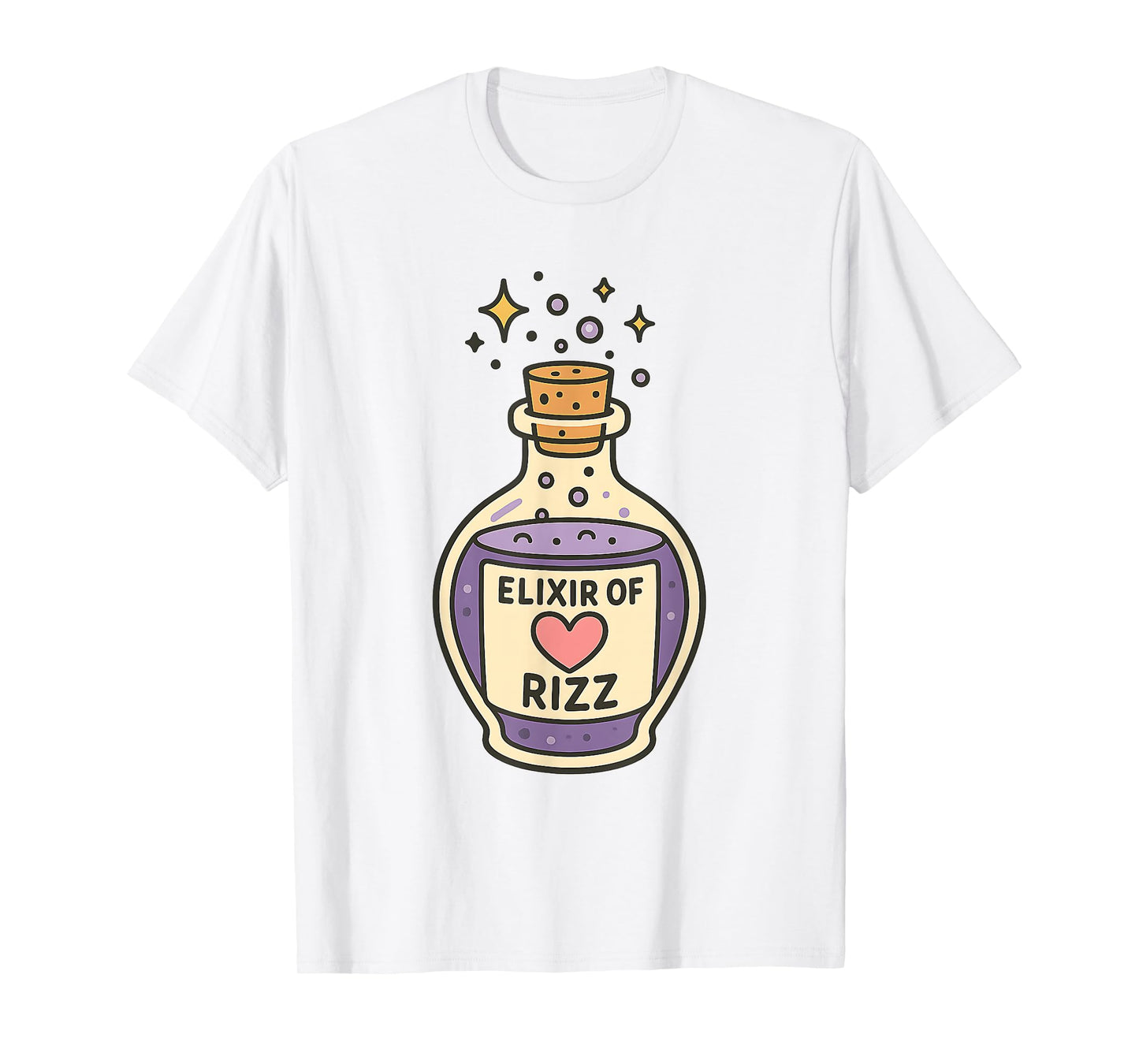 Elixir of Rizz Funny Magic Potion Cute Gamer Slang Meme T-Shirt