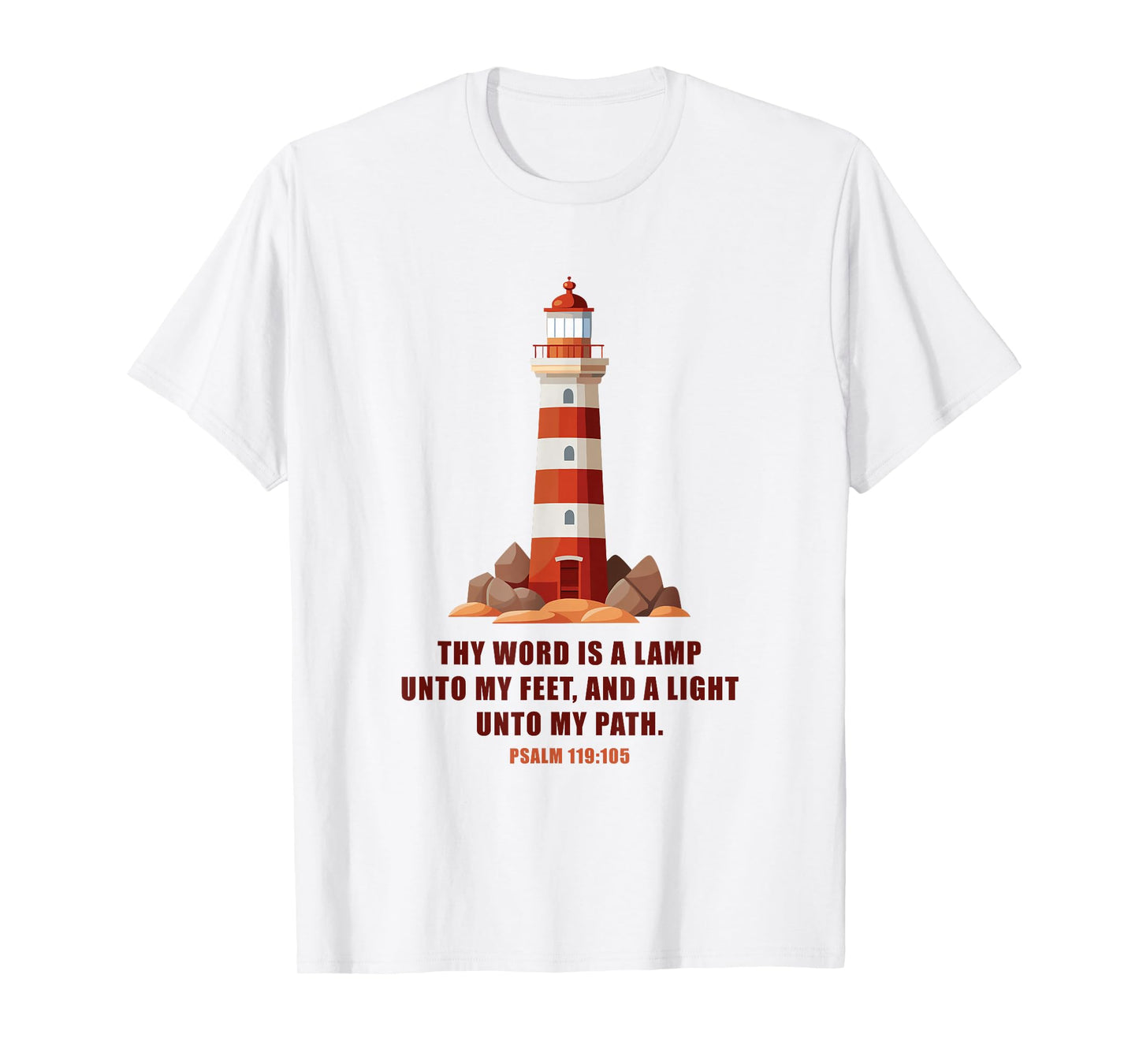 Thy Word is a Lamp unto My Feet – Psalm 119:10 Faith Verse T-Shirt