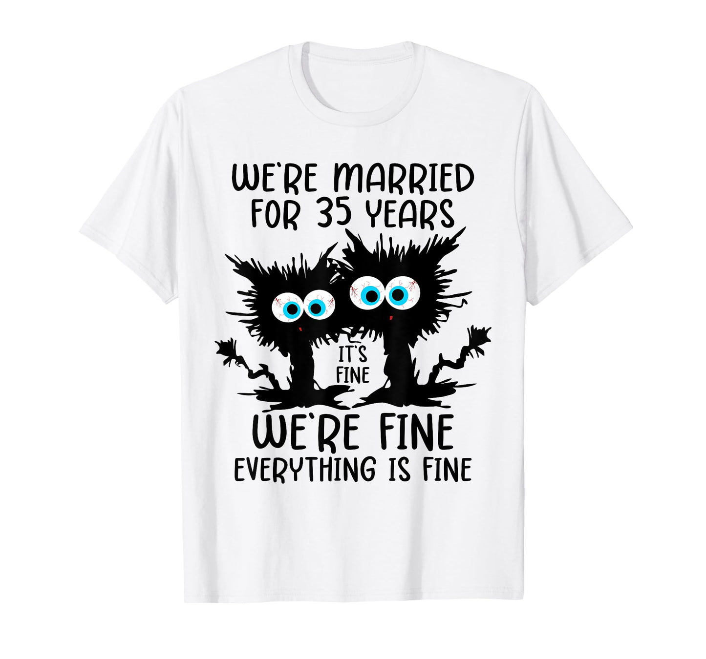 Coral Wedding We're Married For 35 Years T-Shirt