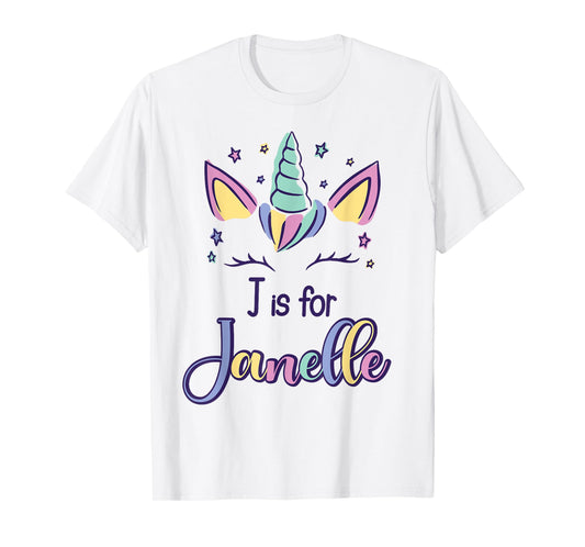 First Name Janelle Personalized J Is For Janelle T-Shirt