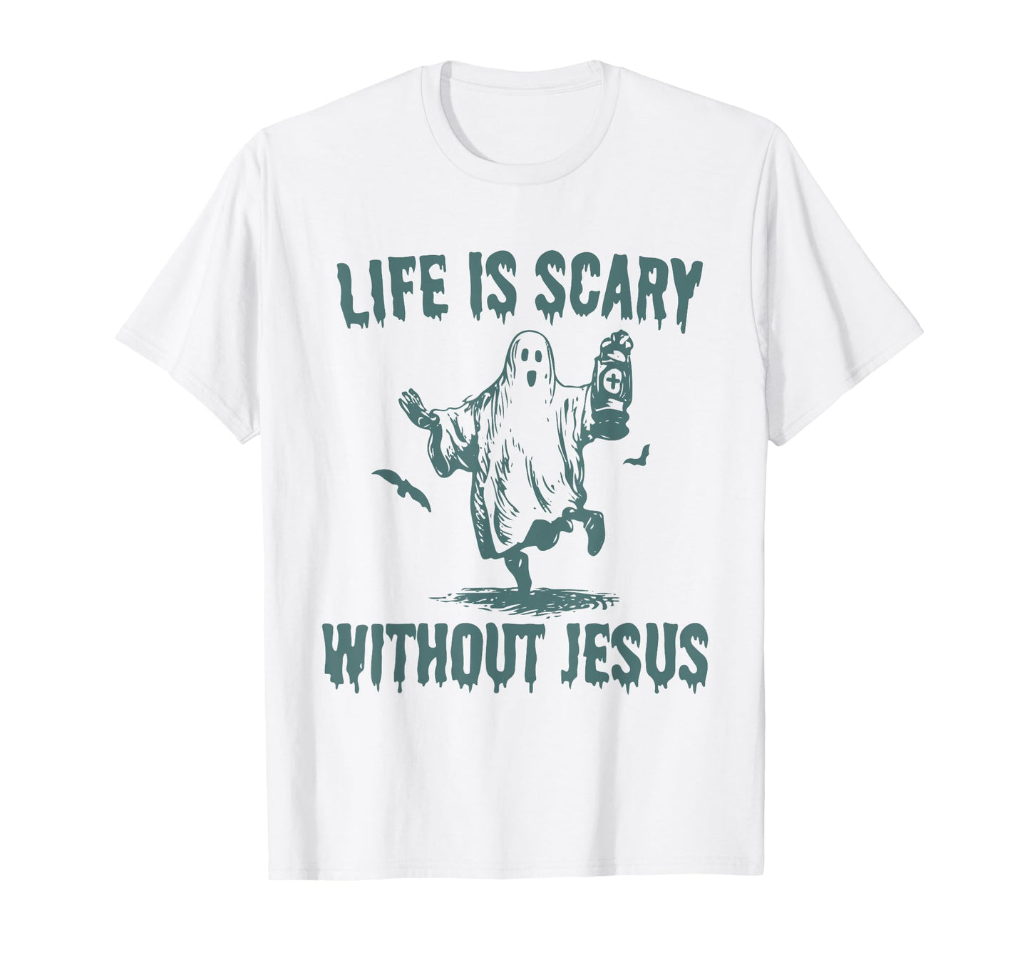 Spooky Life Is Scary Without Jesus Christian Halloween T-Shirt