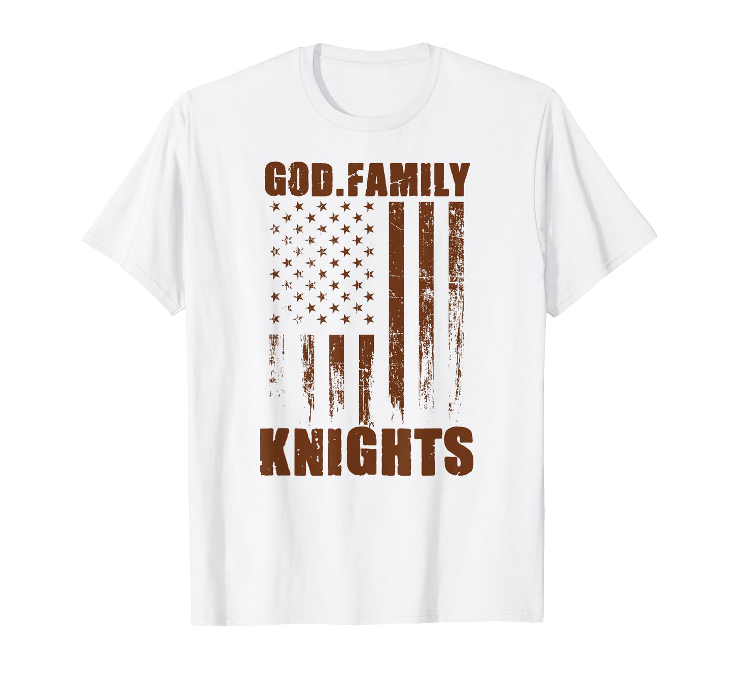 Mount View Knights God. Family. Vintage USA Flag T-Shirt