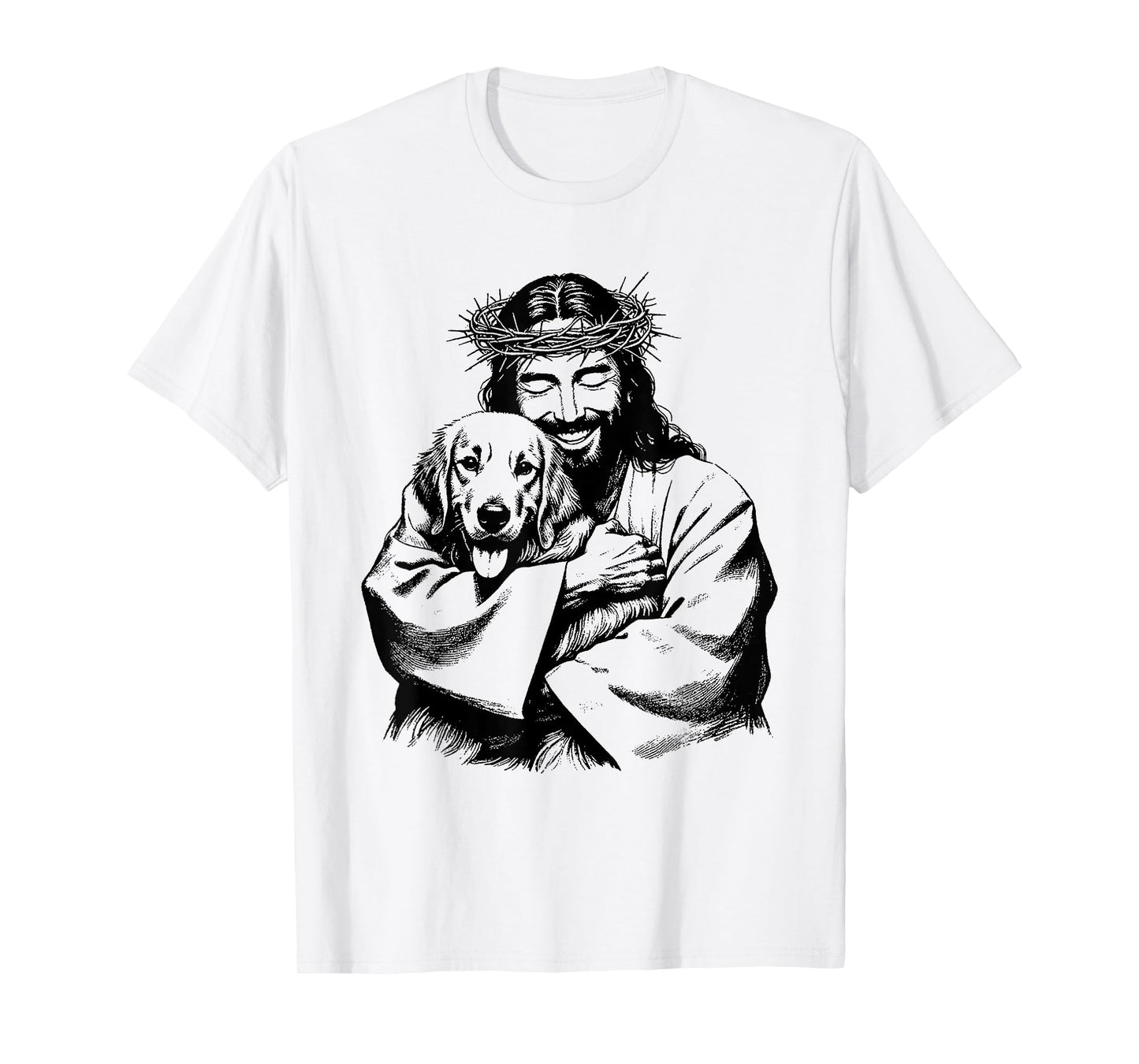 Jesus Golden Retriever - Funny Christian Religious Dog Lover T-Shirt for Men Women Kids