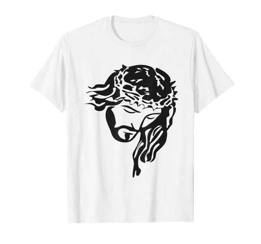 Face of Jesus Christ w/ Crown of Thorns (Christian T-Shirt) T-Shirt