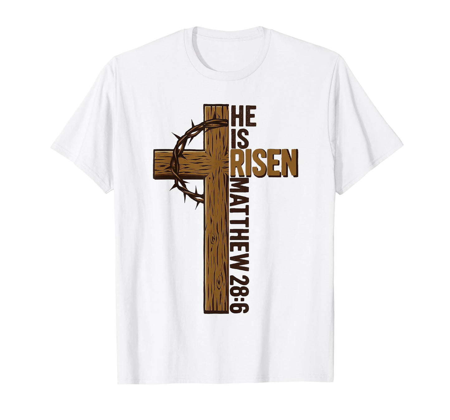 He Is Risen Easter Cross Christian Design family squad T-Shirt