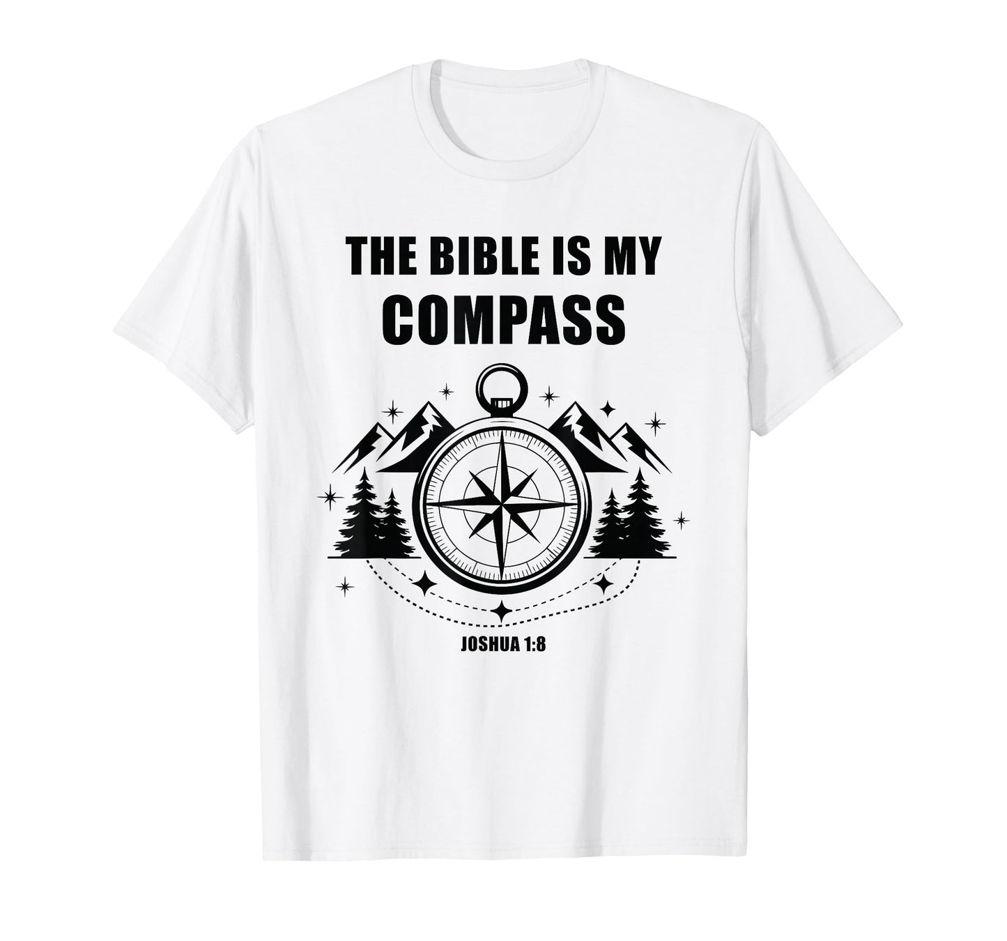 The Bible is My Compass – Joshua 1:8 Christian Faith Camping T-Shirt