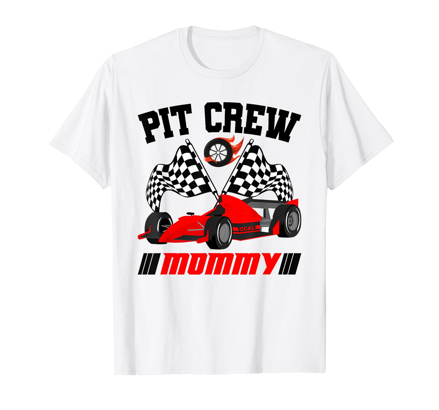 Mommy Pit Crew Race Birthday Party Racing Matching Family T-Shirt